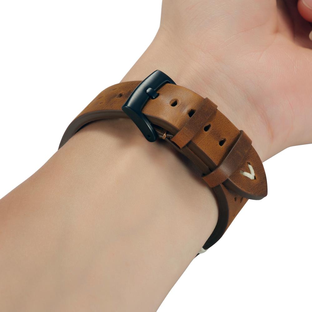 Universal Quick Release Leather Watchband AANHORA-SHOPPING