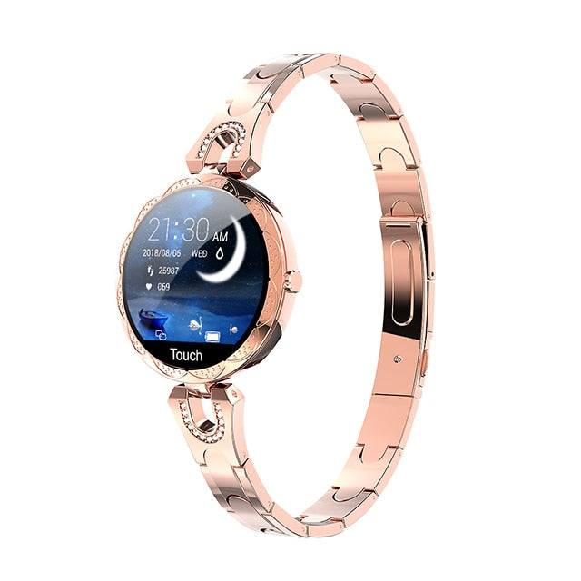 Women's Patterned Metal Smart Watch AANHORA-SHOPPING