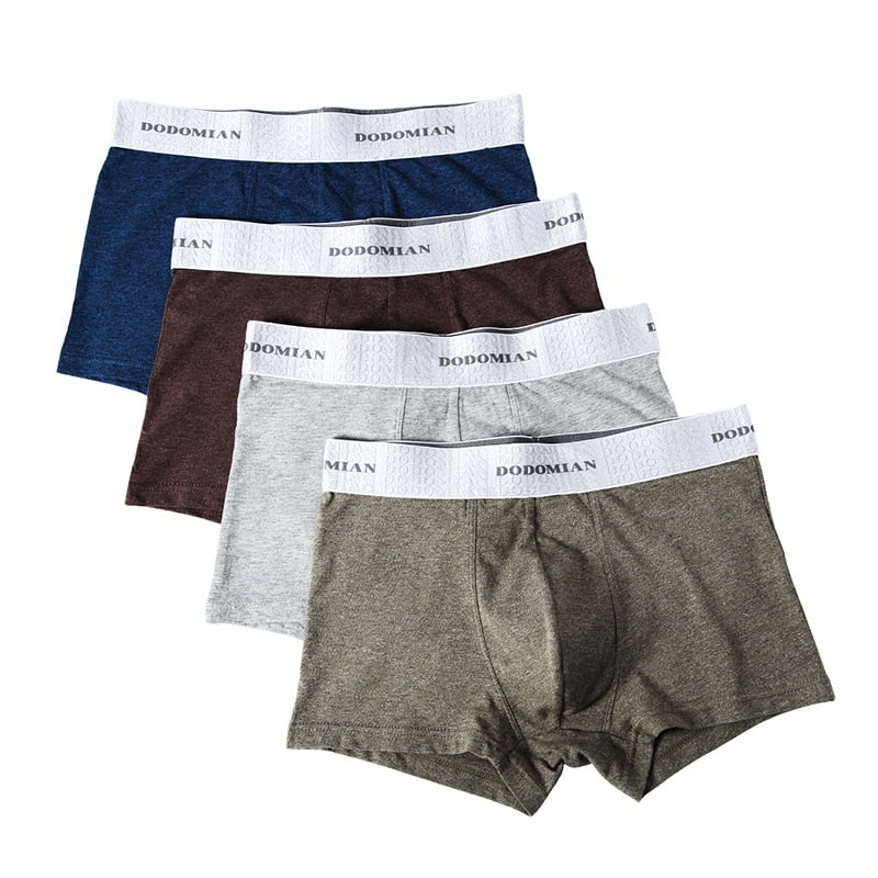 Men's Elastic Boxers Set 4 pcs AANHORA-SHOPPING