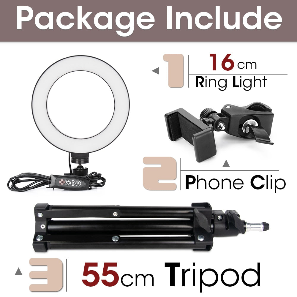 Dimmable Camera LED Light Ring AANHORA-SHOPPING