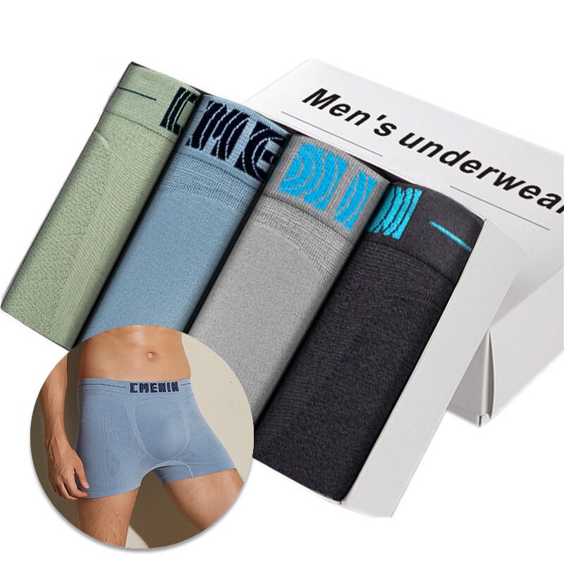 Men's Cotton Boxers 4 pcs Set AANHORA-SHOPPING