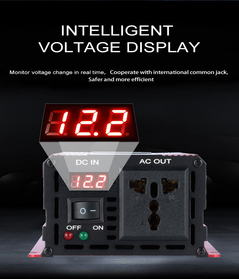 Universal Inverter 110V-240V with LCD Screen AANHORA-SHOPPING