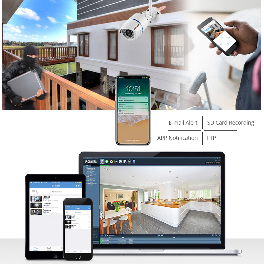 IP Outdoor Home Security 3MP Camera AANHORA-SHOPPING