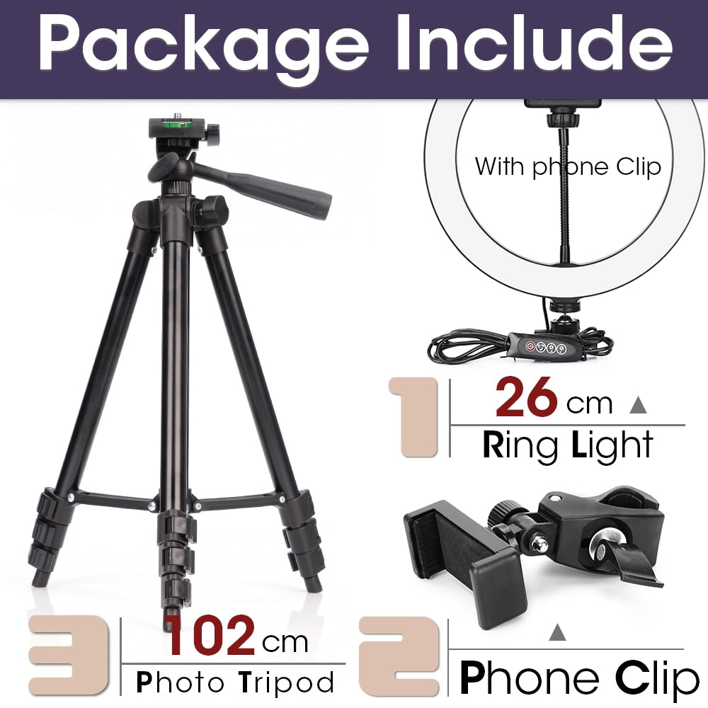 Dimmable Camera LED Light Ring AANHORA-SHOPPING