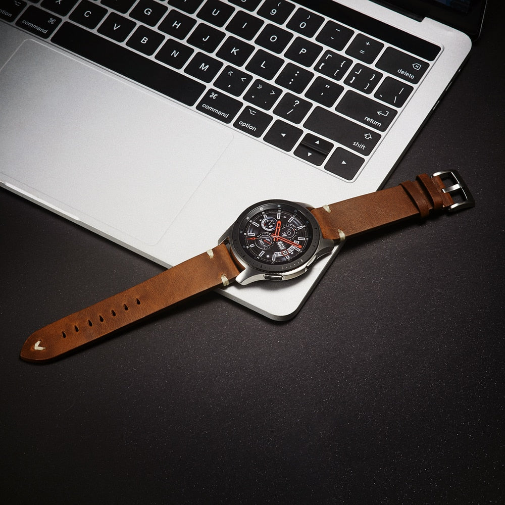 Universal Quick Release Leather Watchband AANHORA-SHOPPING