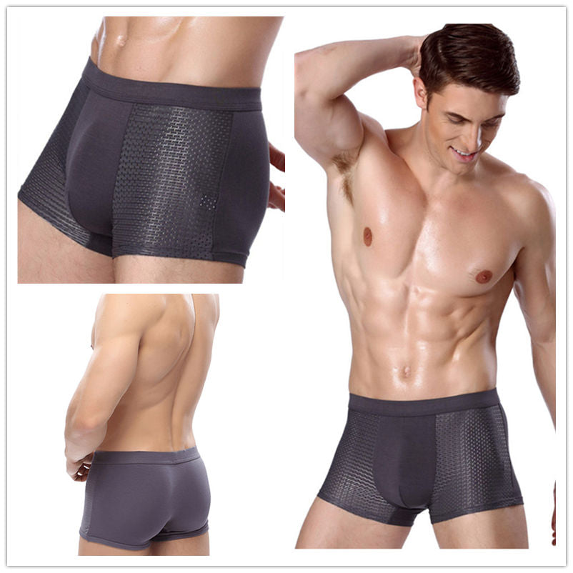 Men's Bamboo Fiber Boxers 4 Pcs/Set