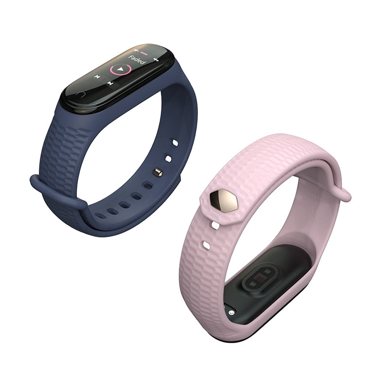 Textured Silicone Band for Xiaomi Mi Band 3 and 4 AANHORA-SHOPPING