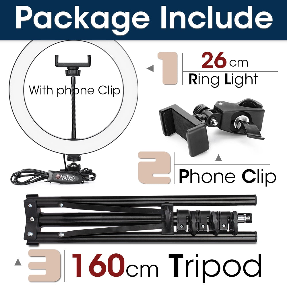 Dimmable Camera LED Light Ring AANHORA-SHOPPING