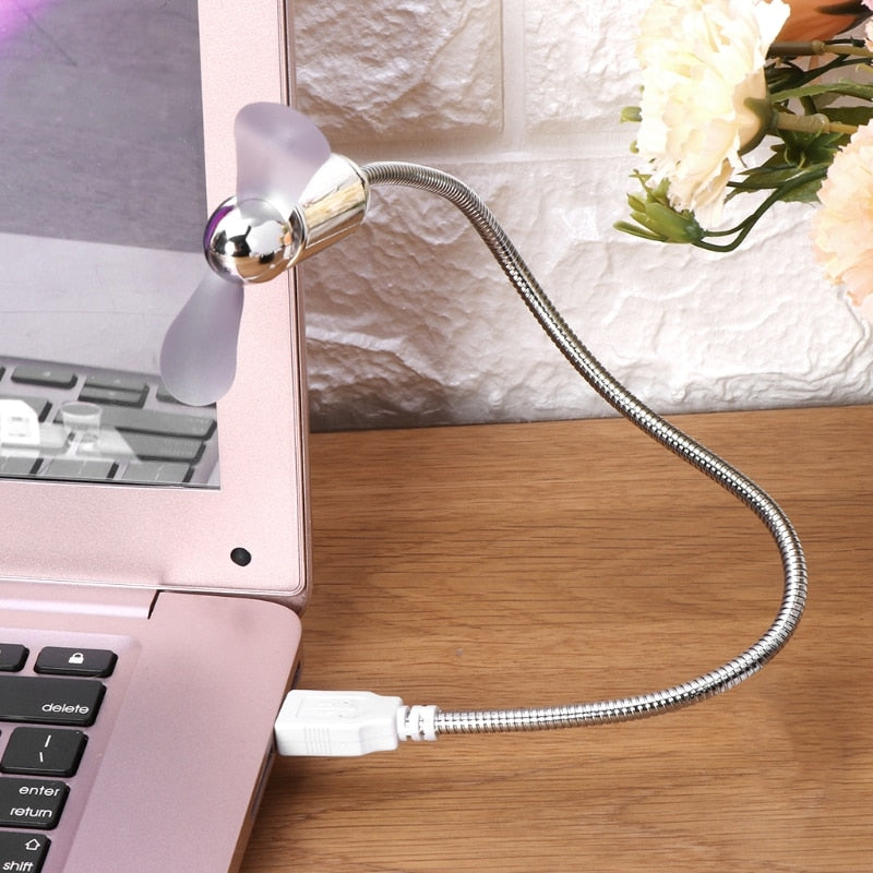Cute Handy Flexible Metal USB Mini Fan AANHORA-SHOPPING