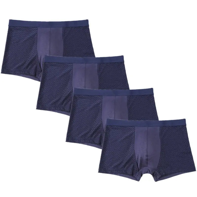 Men's Bamboo Fiber Boxers 4 Pcs/Set AANHORA-SHOPPING