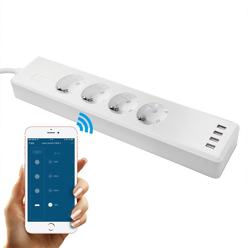 USB and EU Smart WiFi Power Strip AANHORA-SHOPPING