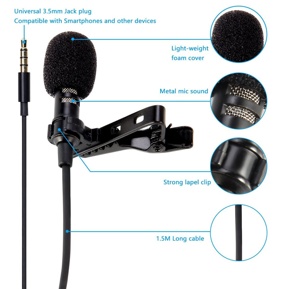 Lapel Lavalier USB Microphone AANHORA-SHOPPING
