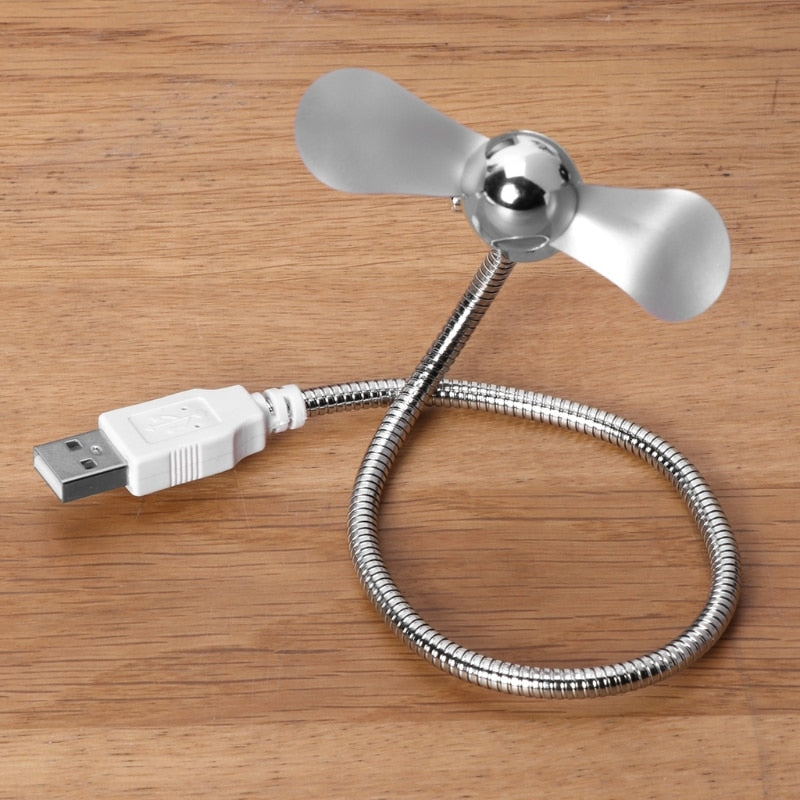 Cute Handy Flexible Metal USB Mini Fan AANHORA-SHOPPING