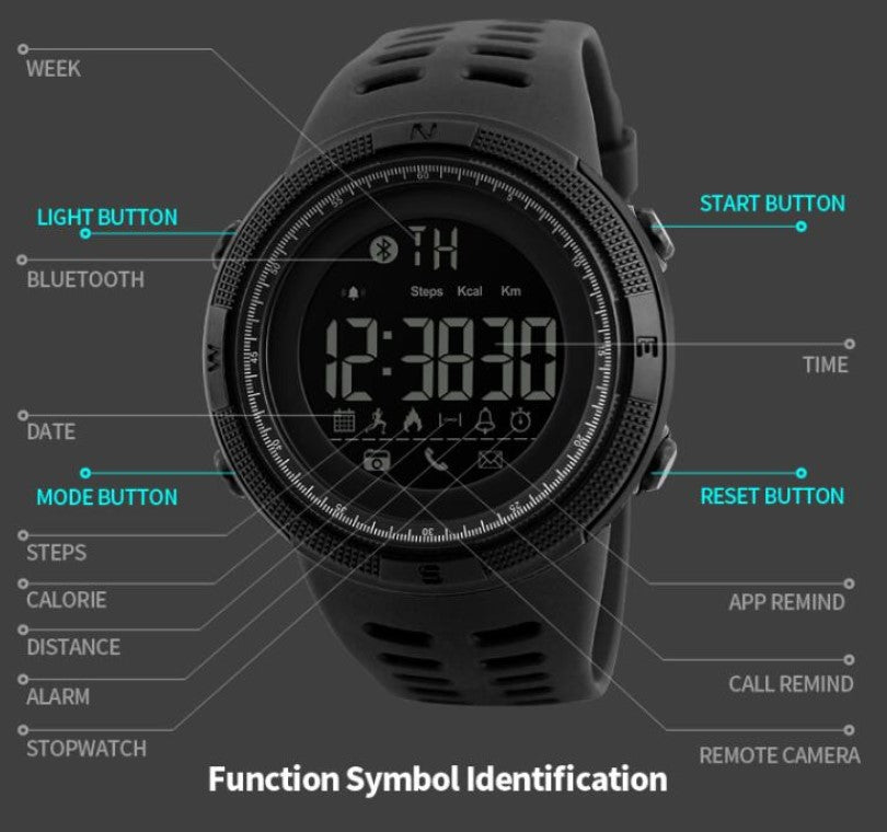 Sport Style Bluetooth Fitness Watch AANHORA-SHOPPING