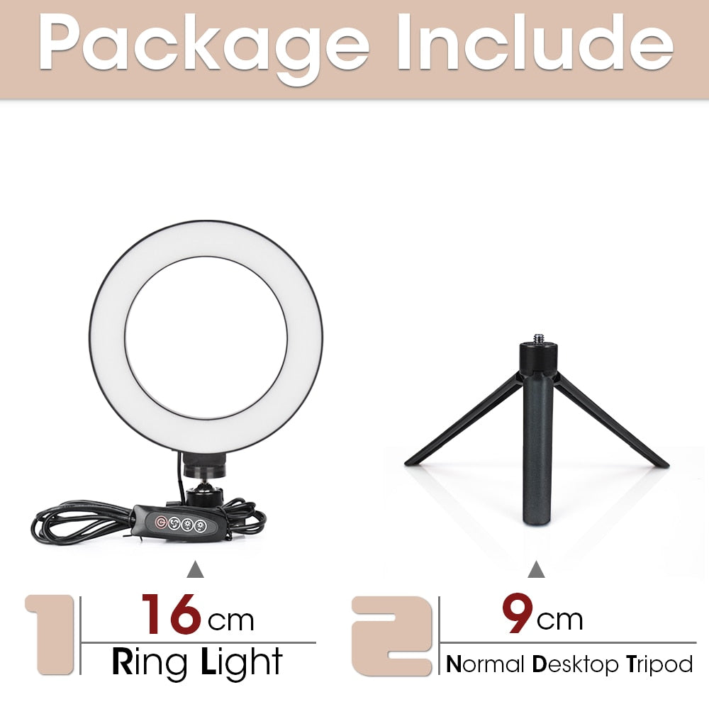 Dimmable Camera LED Light Ring AANHORA-SHOPPING