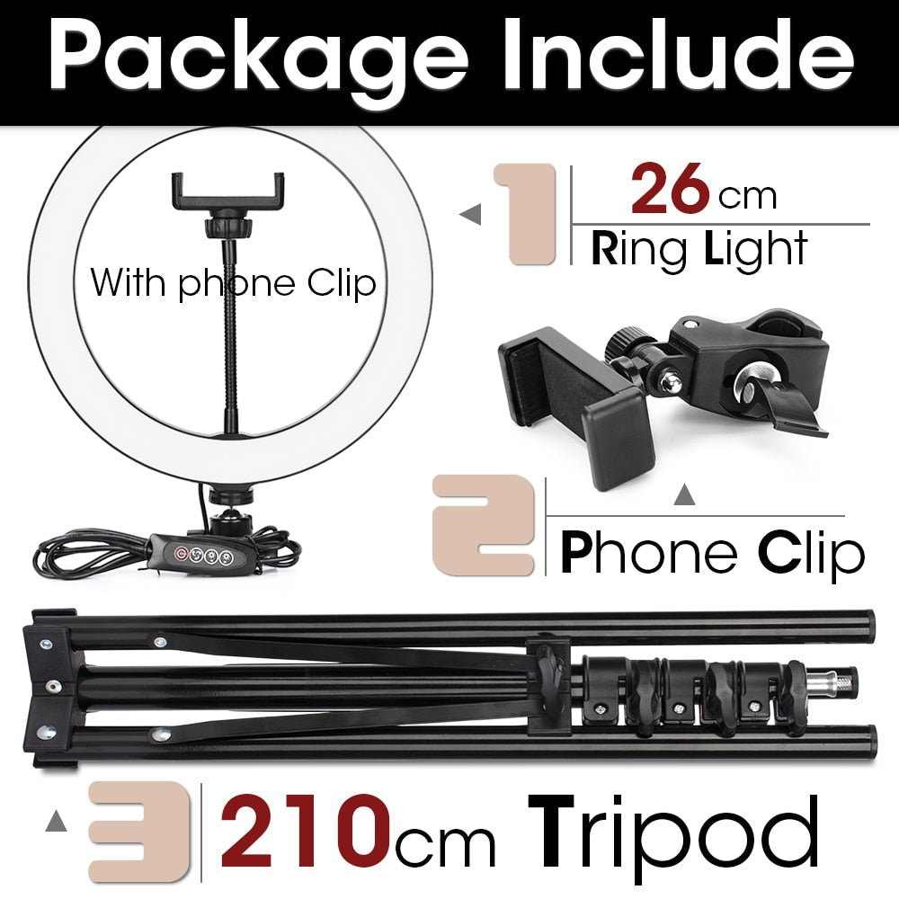 Dimmable Camera LED Light Ring AANHORA-SHOPPING