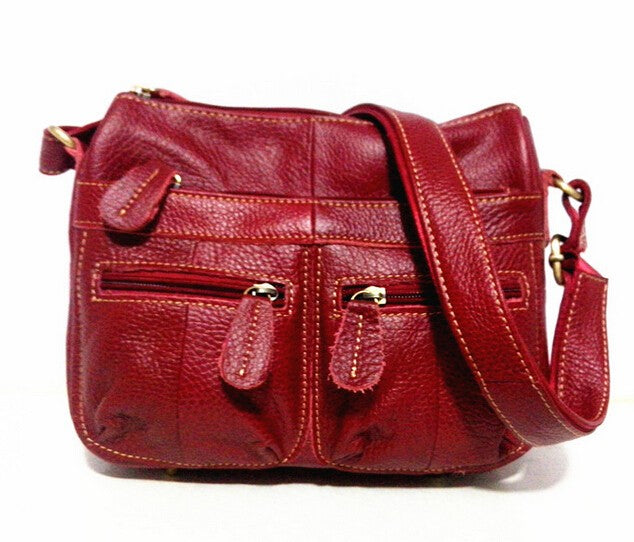 Vintage Soft Genuine Leather Women's Shoulder Bag AANHORA-SHOPPING