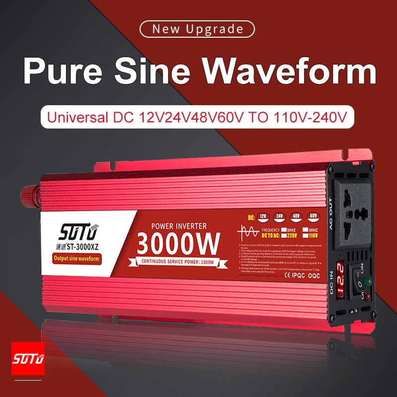 Universal Inverter 110V-240V with LCD Screen AANHORA-SHOPPING