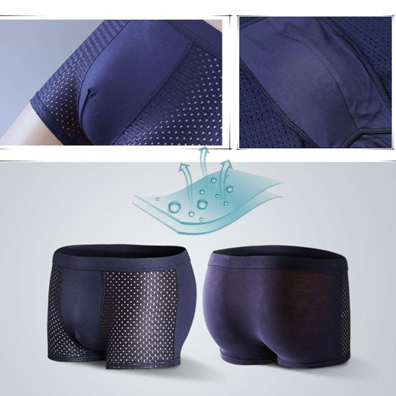 Men's Bamboo Fiber Boxers 4 Pcs/Set