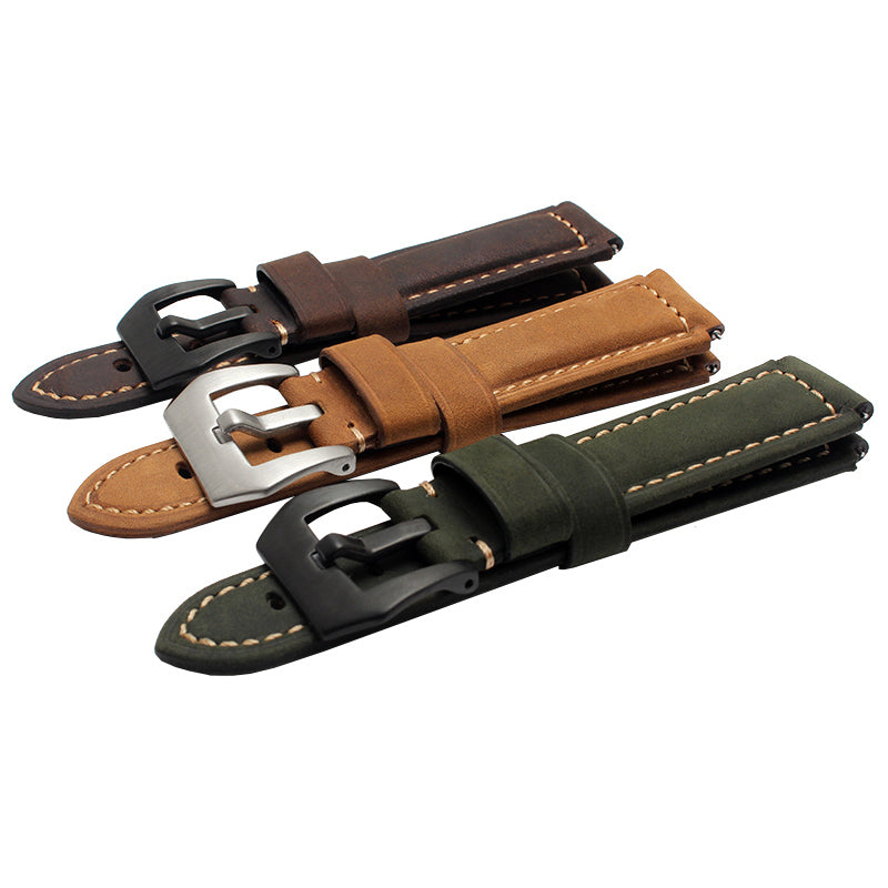 Genuine Leather Wrist Bands For Smart Watches AANHORA-SHOPPING