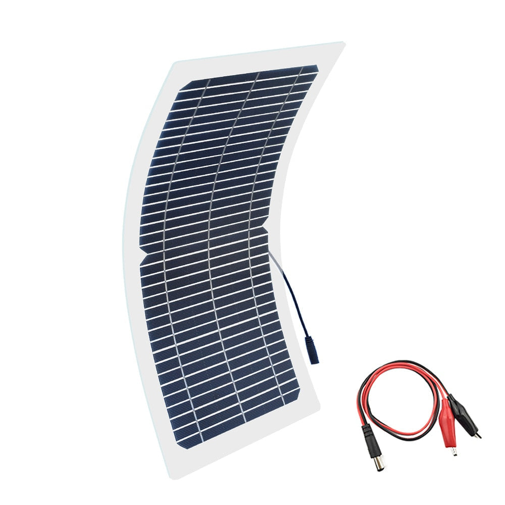 Transparent Semi-Flexible 10W Solar Panel Kit AANHORA-SHOPPING