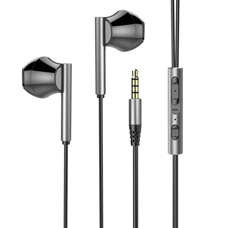 EARDECO-auriculares con cable de 8 núcleos, audífonos internos de graves con micrófono, AURICULARES ESTÉREO DINÁMICOS para teléfono móvil AANHORA-SHOPPING
