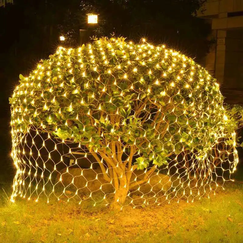 Guirnaldas de Navidad de 4mx6M, 1.5MX1.5M, 2x3M, Luces LED de Red, Luces de Hadas para Navidad, Fiesta, Jardín, Boda, Decoración, Cortina de Luces AANHORA-SHOPPING