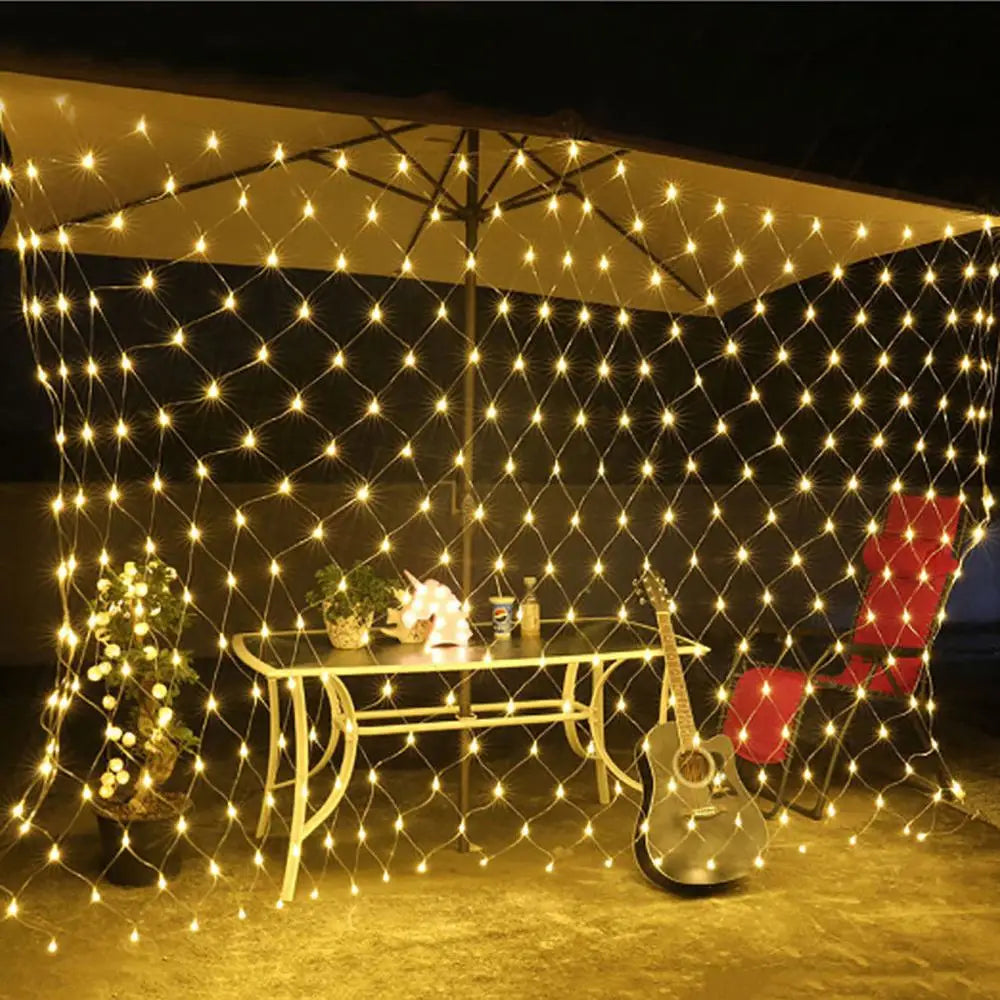 Guirnaldas de Navidad de 4mx6M, 1.5MX1.5M, 2x3M, Luces LED de Red, Luces de Hadas para Navidad, Fiesta, Jardín, Boda, Decoración, Cortina de Luces AANHORA-SHOPPING
