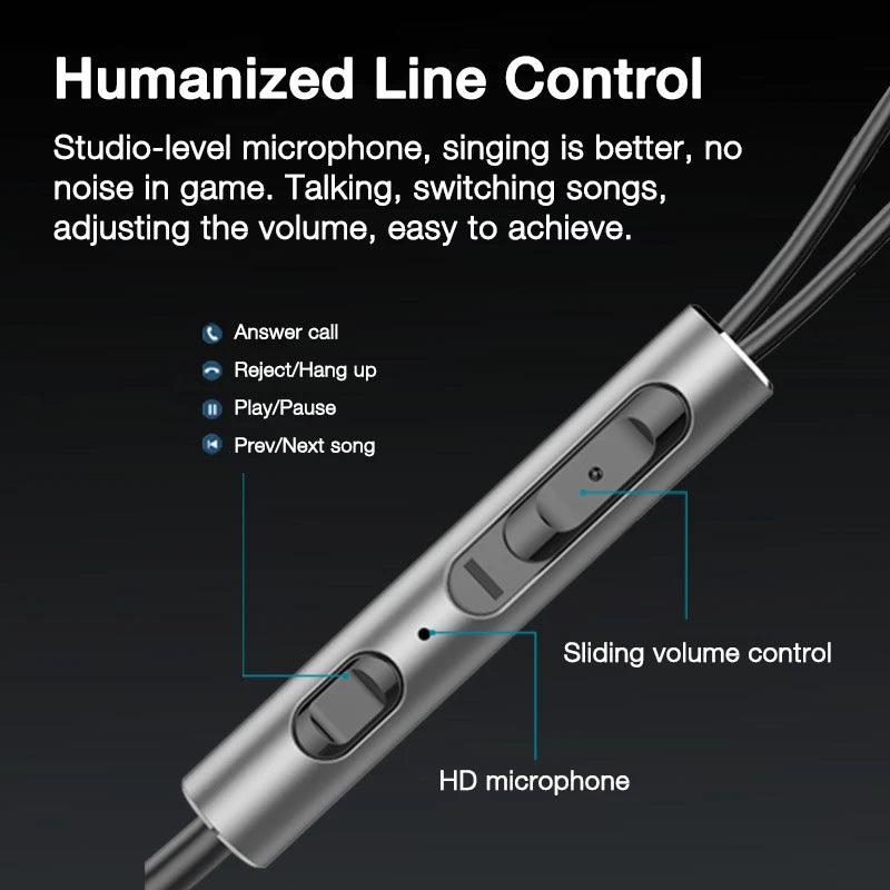 EARDECO-auriculares con cable de 8 núcleos, audífonos internos de graves con micrófono, AURICULARES ESTÉREO DINÁMICOS para teléfono móvil AANHORA-SHOPPING