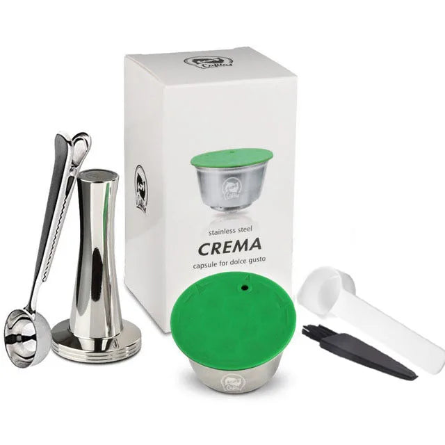ICafilas for Dolce Gusto Crema Coffee Filters Reusable Refillable Coffee Capsule Stainless Steel Pod Nescafe Baskets Lumio Cup AANHORA-SHOPPING