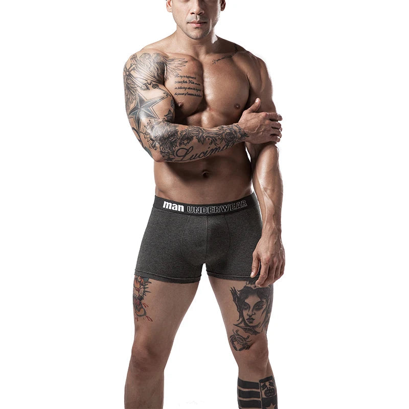 6pcs/lot Oversized Cotton Mens Underpants Soft Boxer Men Breathable Solid Underwear Flexible Boxershorts  Vetement Homme AANHORA-SHOPPING