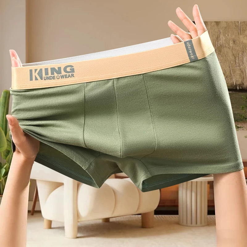 1 Pieza de Bóxers para Hombre, Ropa Interior Masculina, Pantalones Cortos de Algodón, Calzoncillos Sexys, Talla Grande, Bóxers para Hombre, Lencería Convexa en U, 6XL AANHORA-SHOPPING