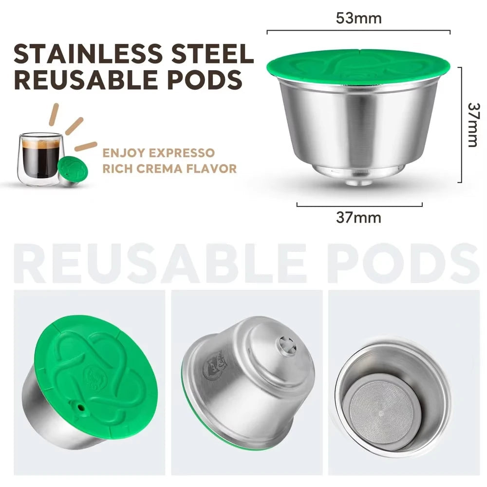 Reusable coffee capsules for Dolce Gusto refillable capsule espresso filter stainless steel filter box iCafilas AANHORA-SHOPPING