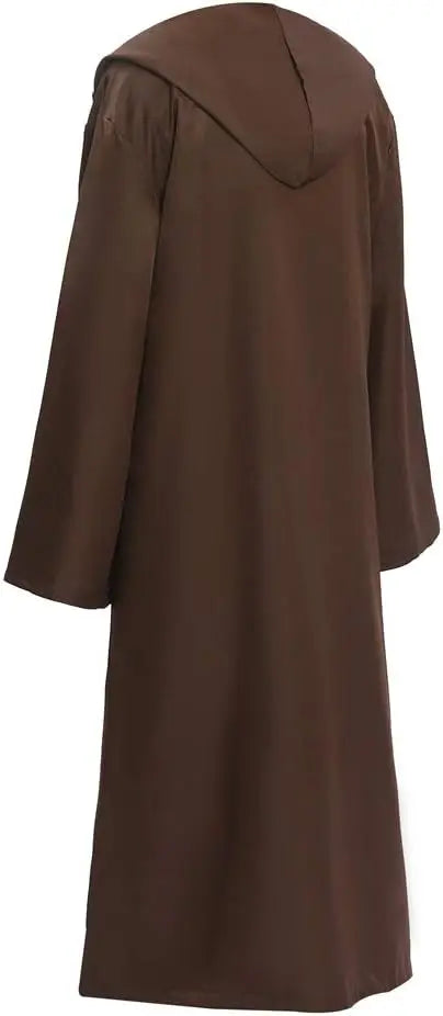 Túnica de mago con capucha, capa de Halloween, disfraces de Cosplay, disfraces de cosplay marrones, 2024 AANHORA-SHOPPING