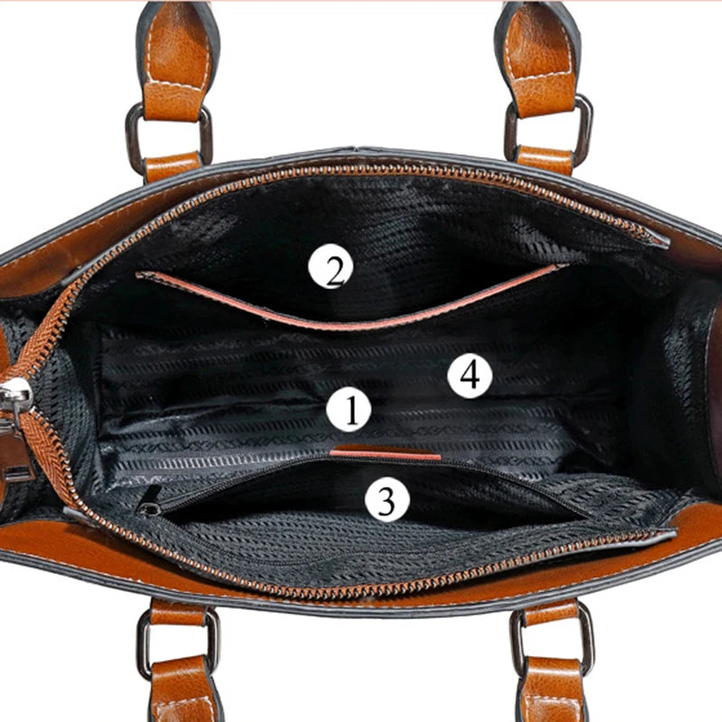 Bolso de mano para mujer, bolso grande de hombro cruzado, bolso de compras de cuero genuino, moda de oficina, bandolera Cuero de vaca Real para mujer, bolsos con asa superior AANHORA-SHOPPING