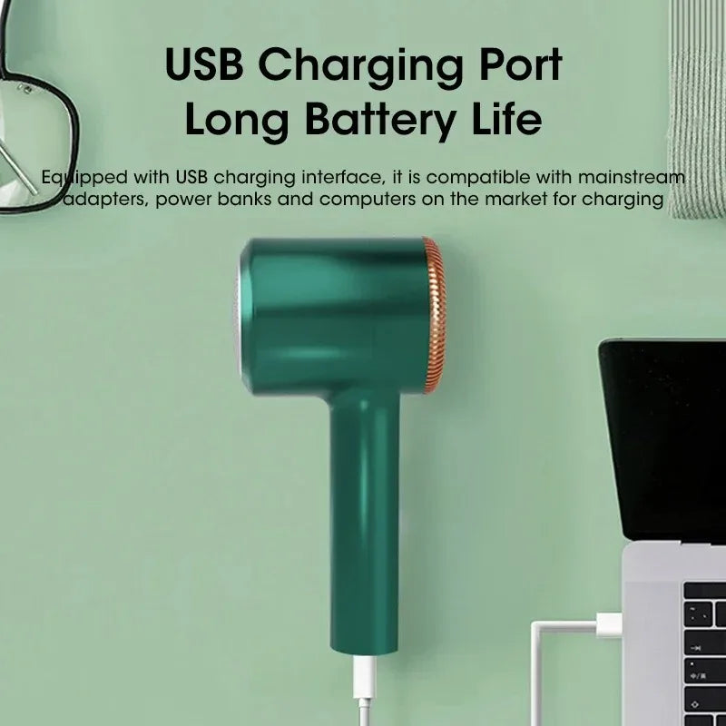 Removedor de Pelusas Eléctrico Portátil, Recargable por USB, Recortador de Bolas de Pelusa para Suéteres, Cárdigans y Ropa AANHORA-SHOPPING