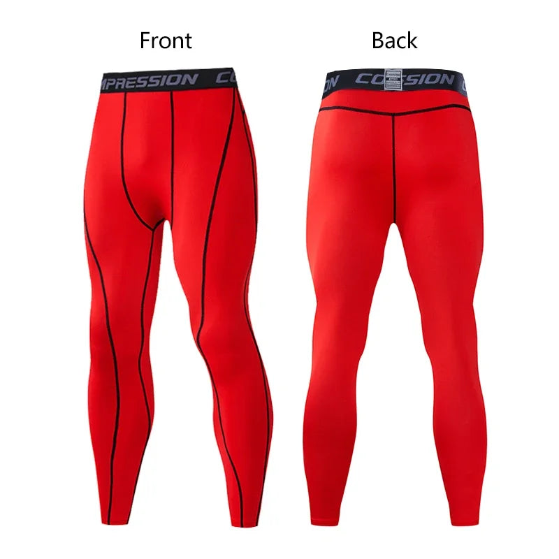 Pantalones de compresión para hombre para correr, ciclismo, baloncesto, fútbol, pantalones de chándal elásticos, mallas deportivas, pantalones con protección contra sarpullidos AANHORA-SHOPPING