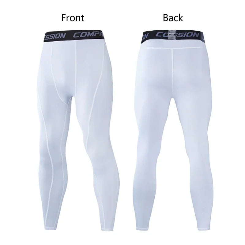 Pantalones de compresión para hombre para correr, ciclismo, baloncesto, fútbol, pantalones de chándal elásticos, mallas deportivas, pantalones con protección contra sarpullidos AANHORA-SHOPPING