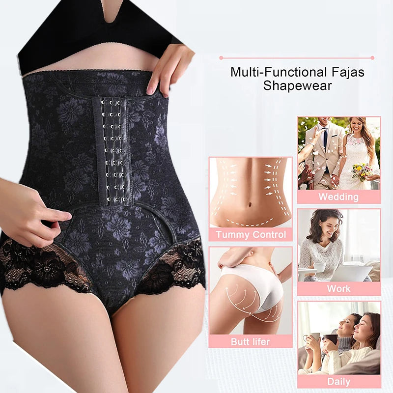 Dimmkof-bragas moldeadoras de cuerpo de encaje, ropa interior moldeadora, cintura alta, Control de barriga, moldeador de cuerpo, ropa interior, bragas, cintura adelgazante AANHORA-SHOPPING
