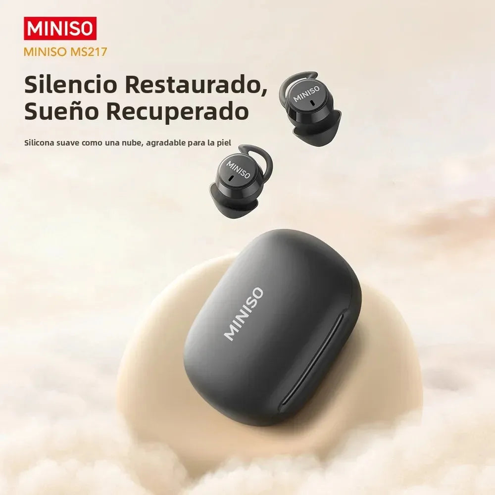 Audífonos MINISO MS217 para Dormir, Auriculares Bluetooth con Traducción IA, Audífonos Intrauditivos Inalámbricos Ideales para Dormir AANHORA-SHOPPING