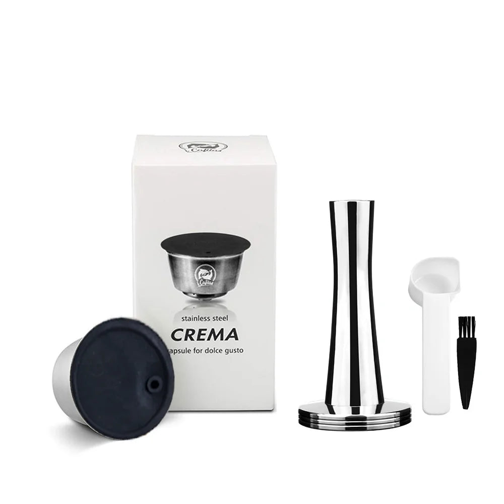 ICafilas for Dolce Gusto Crema Coffee Filters Reusable Refillable Coffee Capsule Stainless Steel Pod Nescafe Baskets Lumio Cup AANHORA-SHOPPING