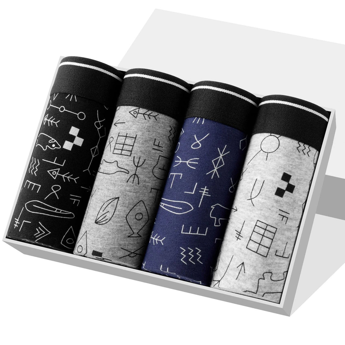 4 Uds Boxer Shorts ropa interior para hombre bragas sexis Boxers de algodón calzoncillos para hombre pantalones cortos para hombre Homme U lencería convexa envío gratis AANHORA-SHOPPING