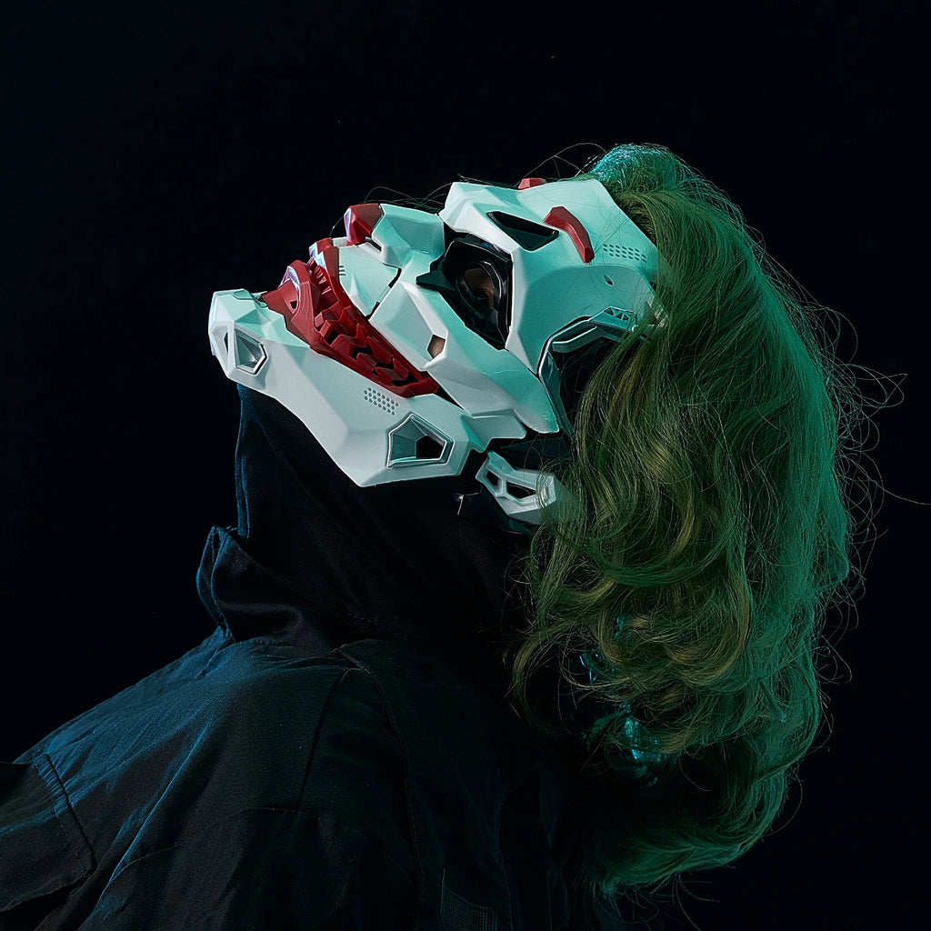 Máscaras Cyberpunk, Trenzas de Payaso, Cosplay 2D, Productos Personalizados de Resina, Accesorios de Juego de Rol de Anime para Halloween, Regalos y Juguetes AANHORA-SHOPPING