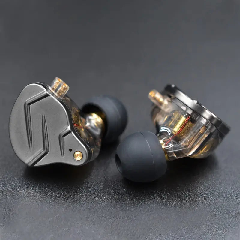 Auriculares KZ ZSN PRO 1BA 1DD Hybrid Drive In Hearphones HIFI Metal Bass, Auriculares deportivos de música reemplazables AANHORA-SHOPPING