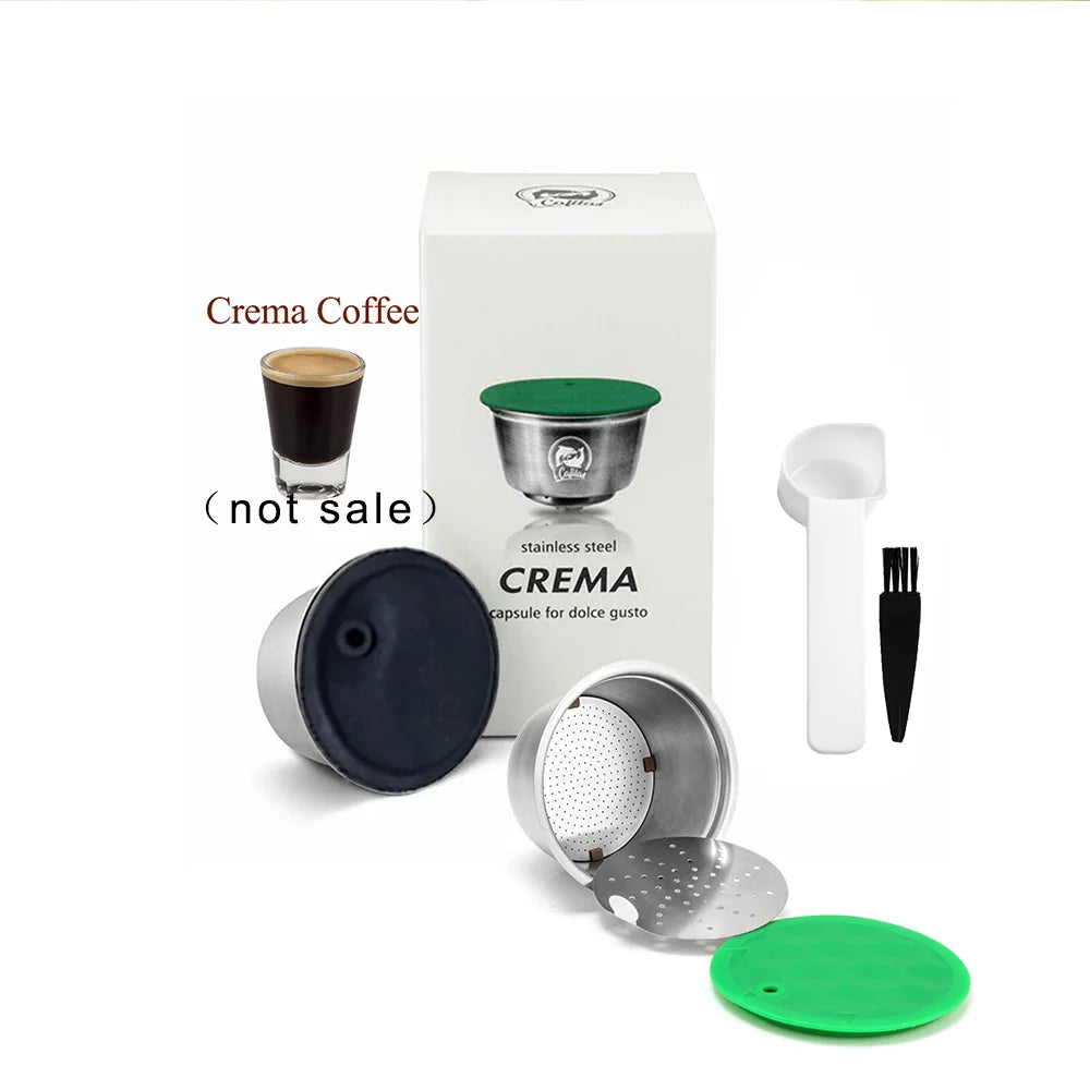 ICafilas for Dolce Gusto Crema Coffee Filters Reusable Refillable Coffee Capsule Stainless Steel Pod Nescafe Baskets Lumio Cup AANHORA-SHOPPING