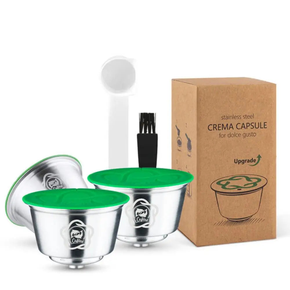 Reusable coffee capsules for Dolce Gusto refillable capsule espresso filter stainless steel filter box iCafilas AANHORA-SHOPPING