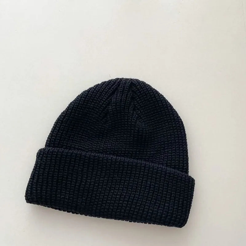 Gorro de Punto para Hombre y Mujer, Gorros de Lana, Moda Simple, Cálidos y a la Moda, Gorros Sólidos para Otoño e Invierno, Estilo Moderno AANHORA-SHOPPING