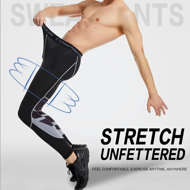 Pantalones de compresión para hombre para correr, ciclismo, baloncesto, fútbol, pantalones de chándal elásticos, mallas deportivas, pantalones con protección contra sarpullidos AANHORA-SHOPPING