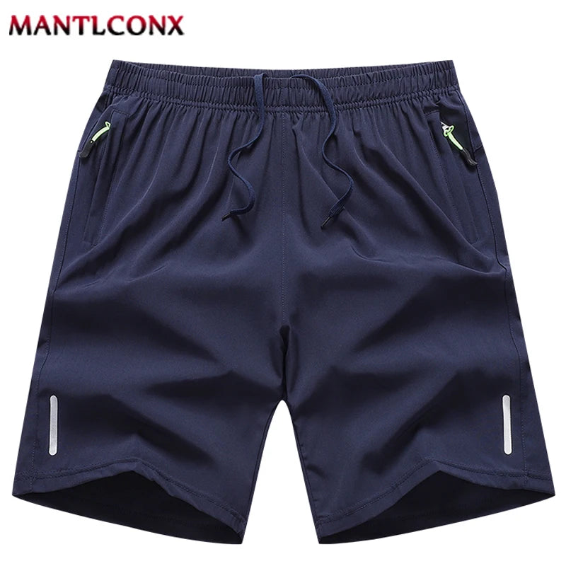 Pantalones Cortos Deportivos de Verano para Hombre, Ropa Deportiva Fresca, Pantalones Cortos Deportivos Casuales, Pantalones Cortos para Gimnasio, Entrenamiento, Correr, Color Negro y Gris AANHORA-SHOPPING