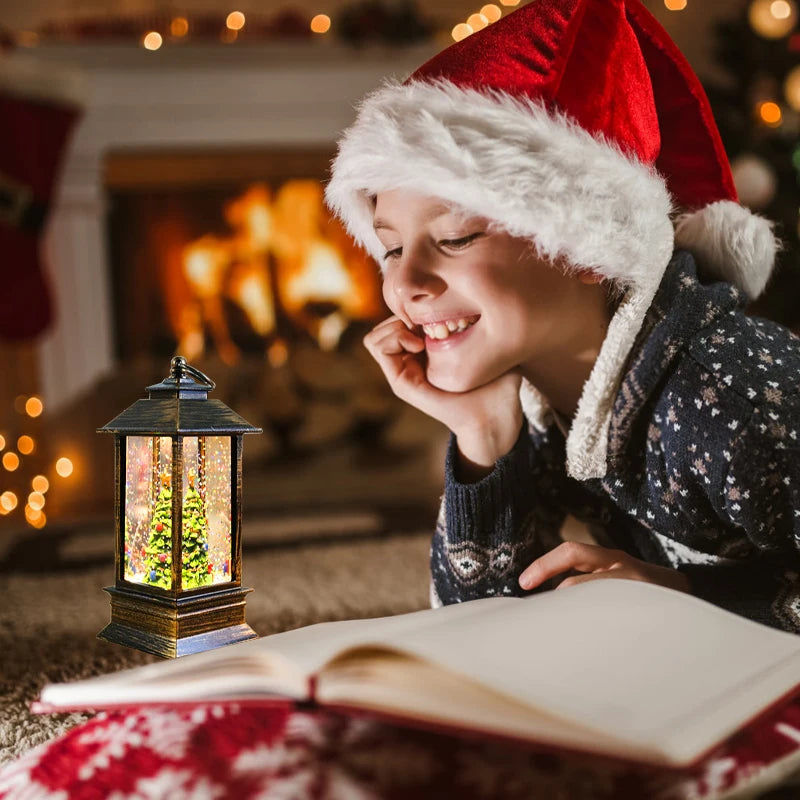 Linterna de Navidad con adornos de luz nocturna, lámpara colgante de Papá Noel y muñeco de nieve para el hogar, decoración de fiesta de año nuevo, 1 unidad AANHORA-SHOPPING